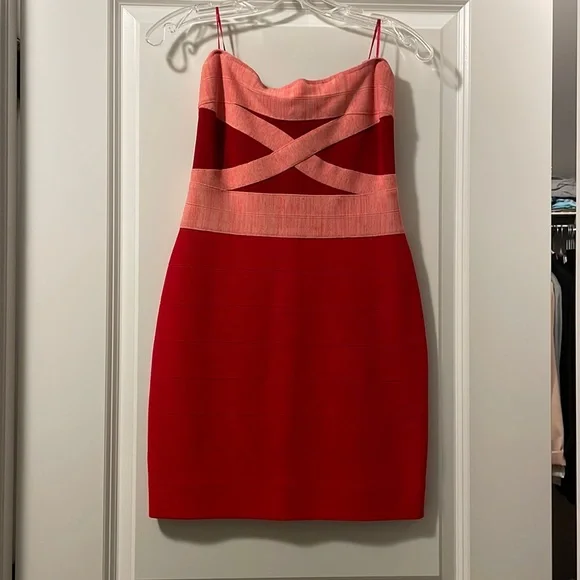 open lace back dress Venus Womens Cross-Neck Bandage Dress